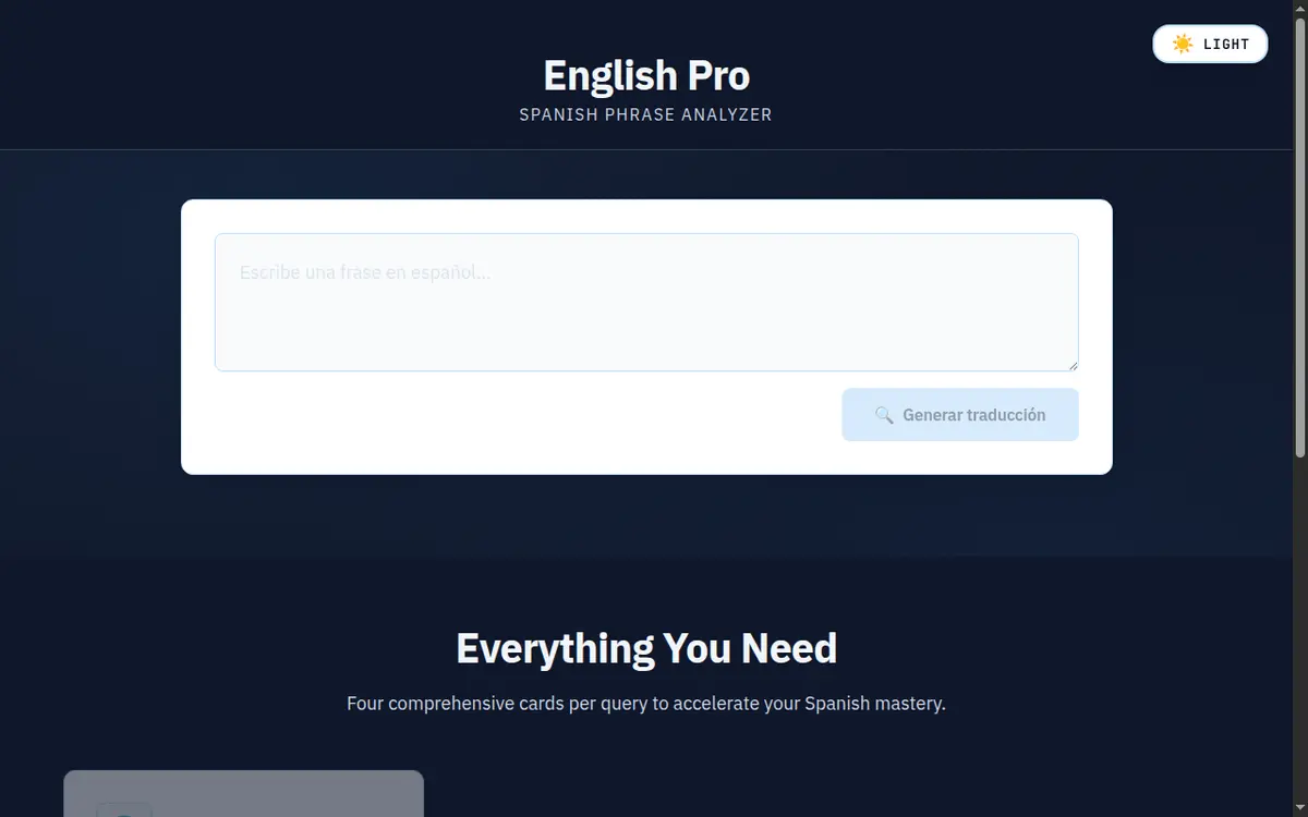 English Pro — Spanish Phrase Analyzer